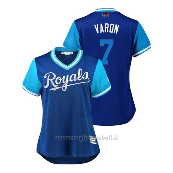 Maglia Baseball Donna Kansas City Royals Rosell Herrera 2018 Llws Players Weekend Varon Royal